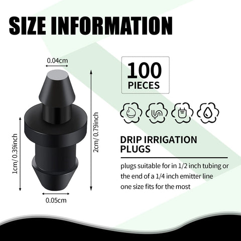 Honoson durable UV-resistant plastic plug for long-lasting garden irrigation components.