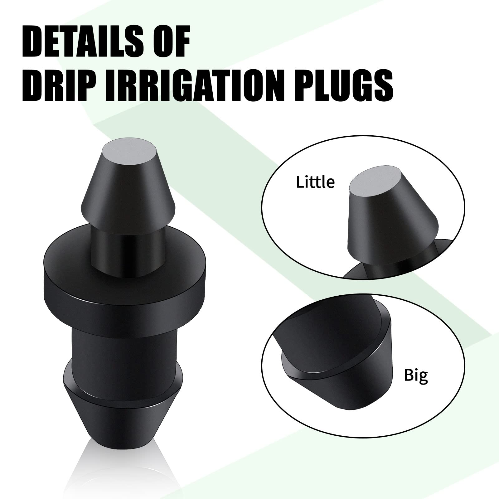 Honoson end cap fits 3–6 mm holes for versatile irrigation use.