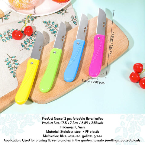 Honoson floral knife folding blade green ideal for quick, on-the-go pruning.