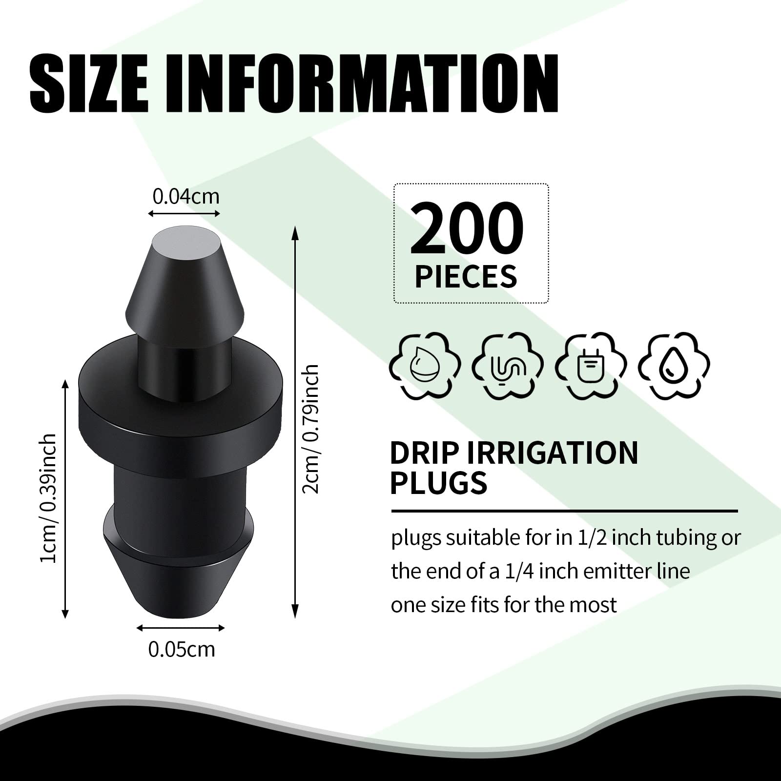 Honoson goof plug with barbed end cap for secure hose connections.