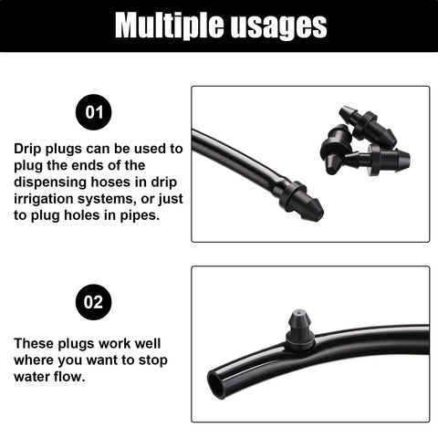 Honoson plug end seal demonstrates simple hole blocking for drip lines.