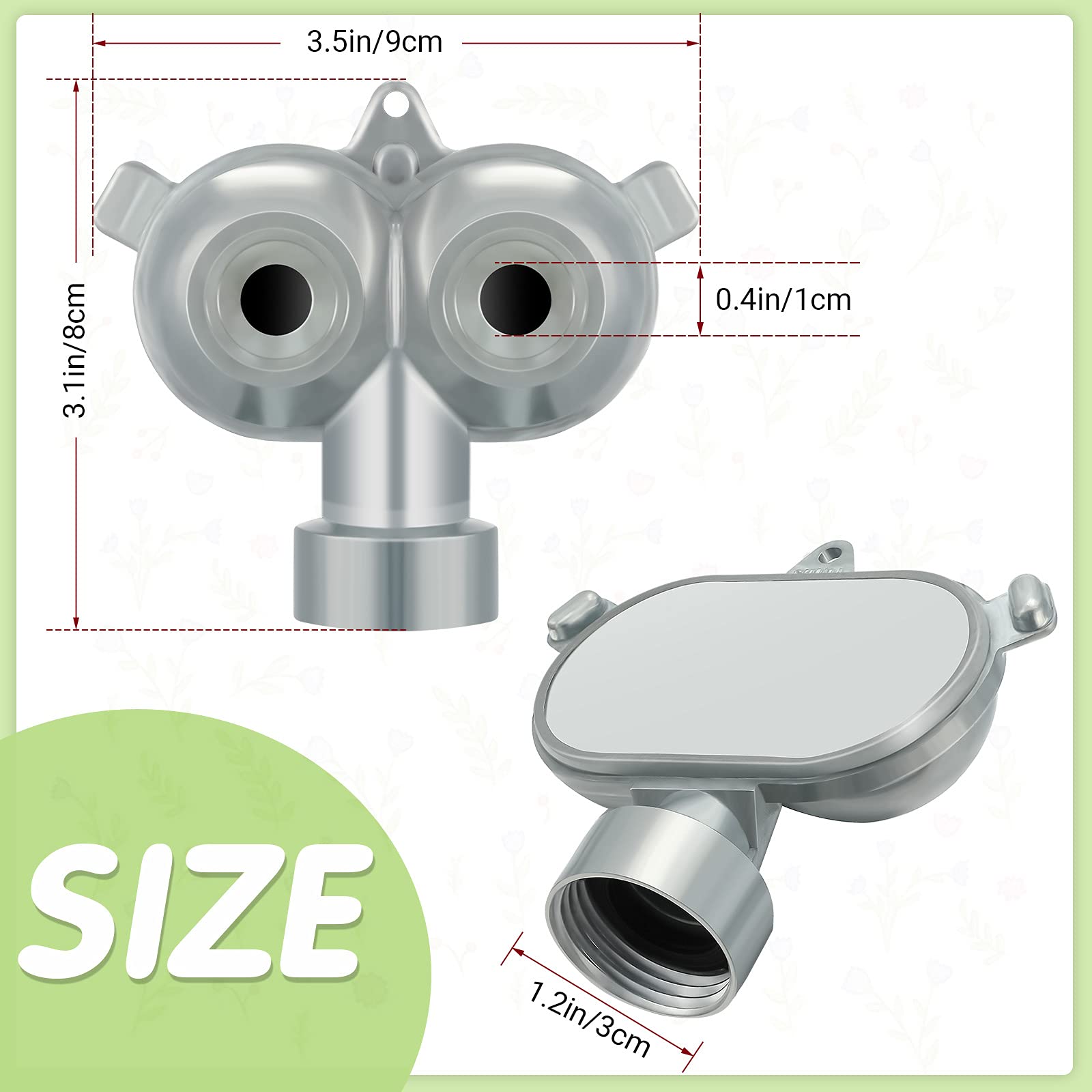 Honoson rotating metal sprinkler on lawn offering wide 30ft coverage.