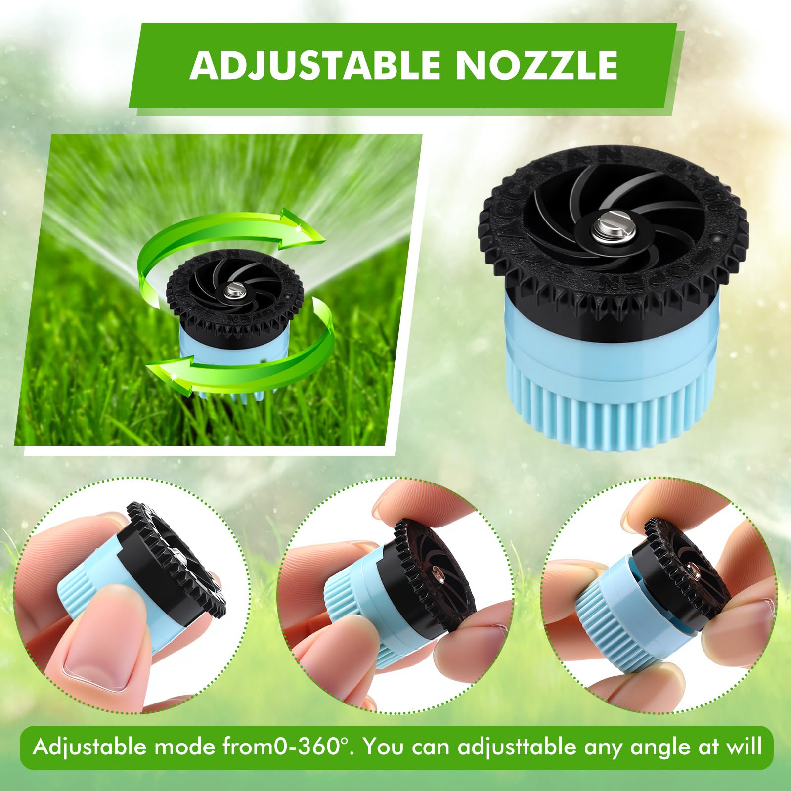 Honoson 12-van nozzle provides broad spray for medium areas
