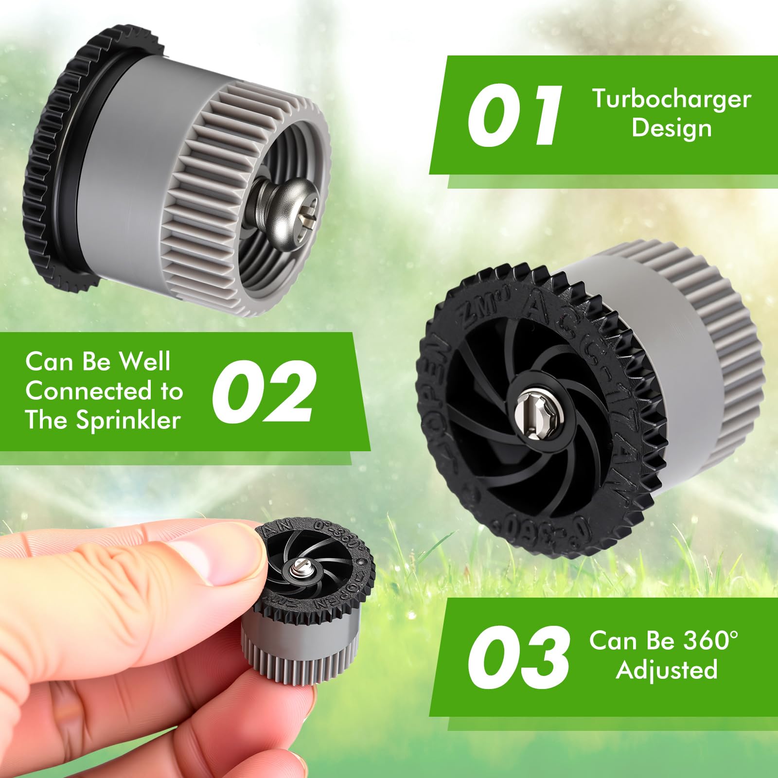 Honoson 8-van nozzle delivers even coverage across lawns