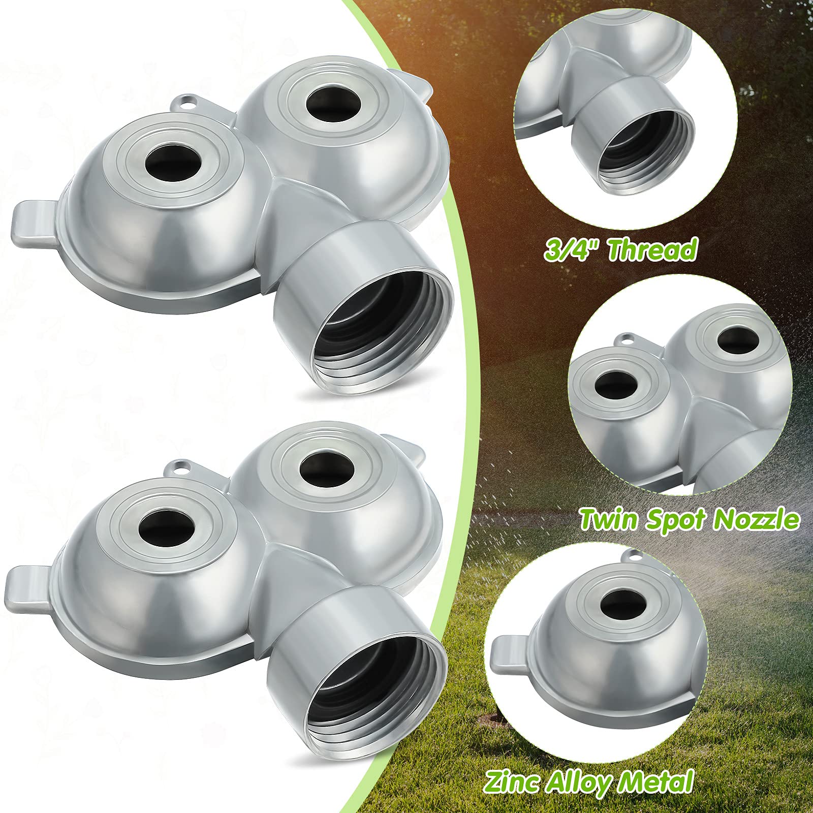 Honoson zinc alloy sprinkler head delivers durable, long-lasting use.