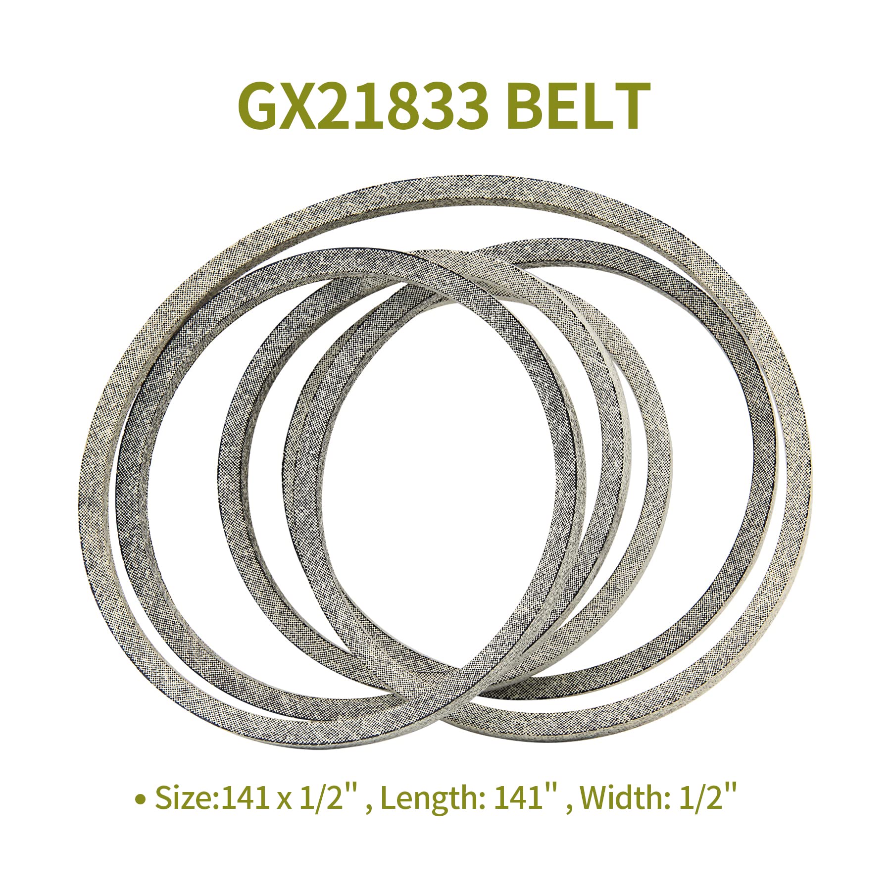 Honoyam GX21833 belt reinforced with fiber cords for longer belt life.