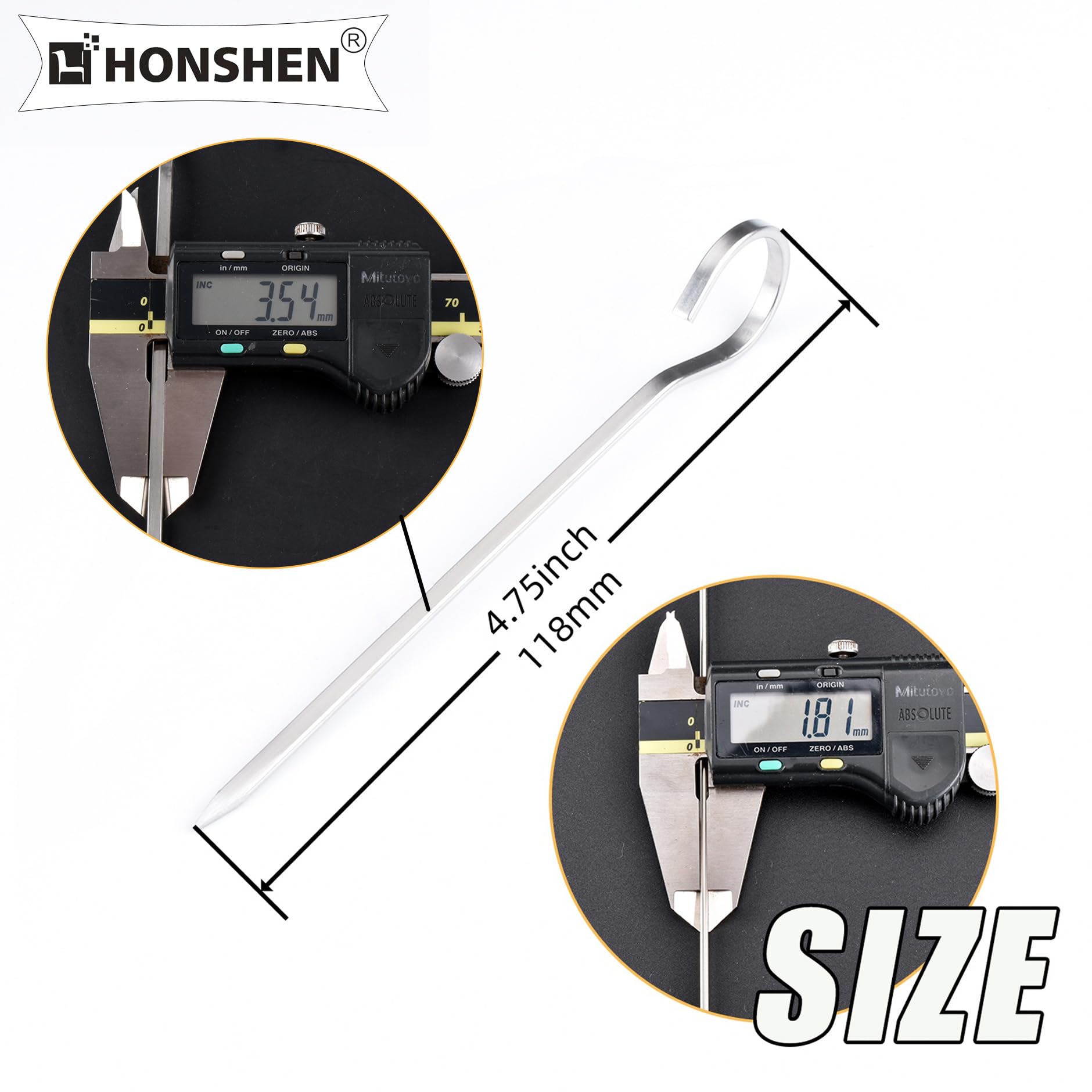 HONSHEN 24-pack skewers packaging shown for family grilling.