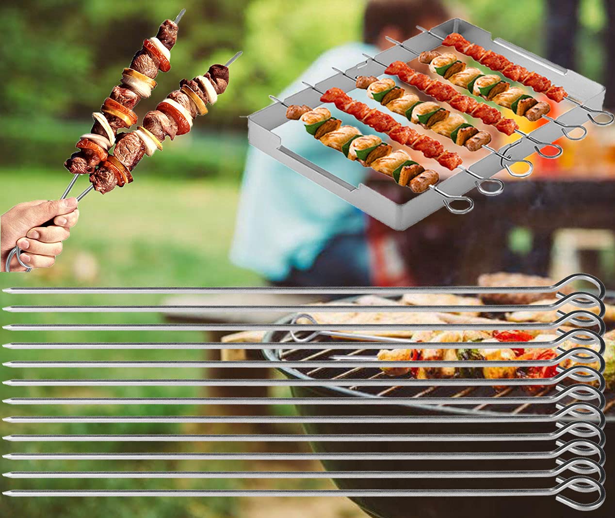 Keeps end outside grill while turning, with easy handling.