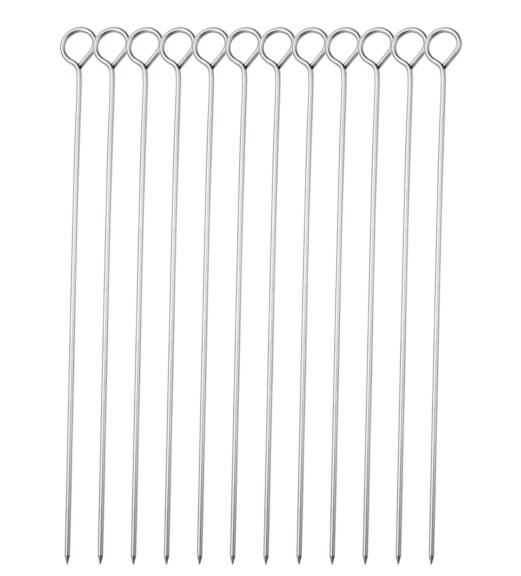 HONSHEN 10 inch BBQ skewers for even grilling and easy grip