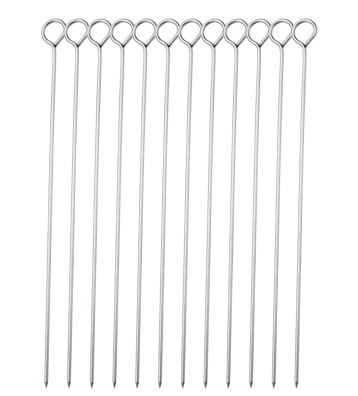 HONSHEN 10 inch BBQ skewers for even grilling and easy grip