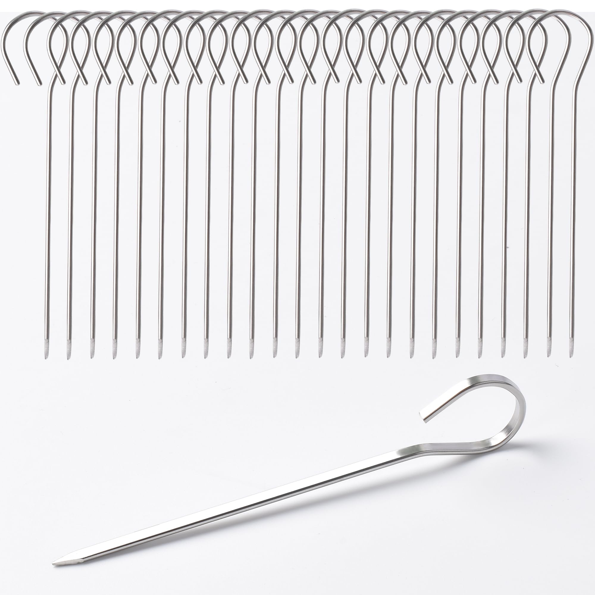 HONSHEN flat skewers 4.75-inch pack ready for grill-ready small bites.