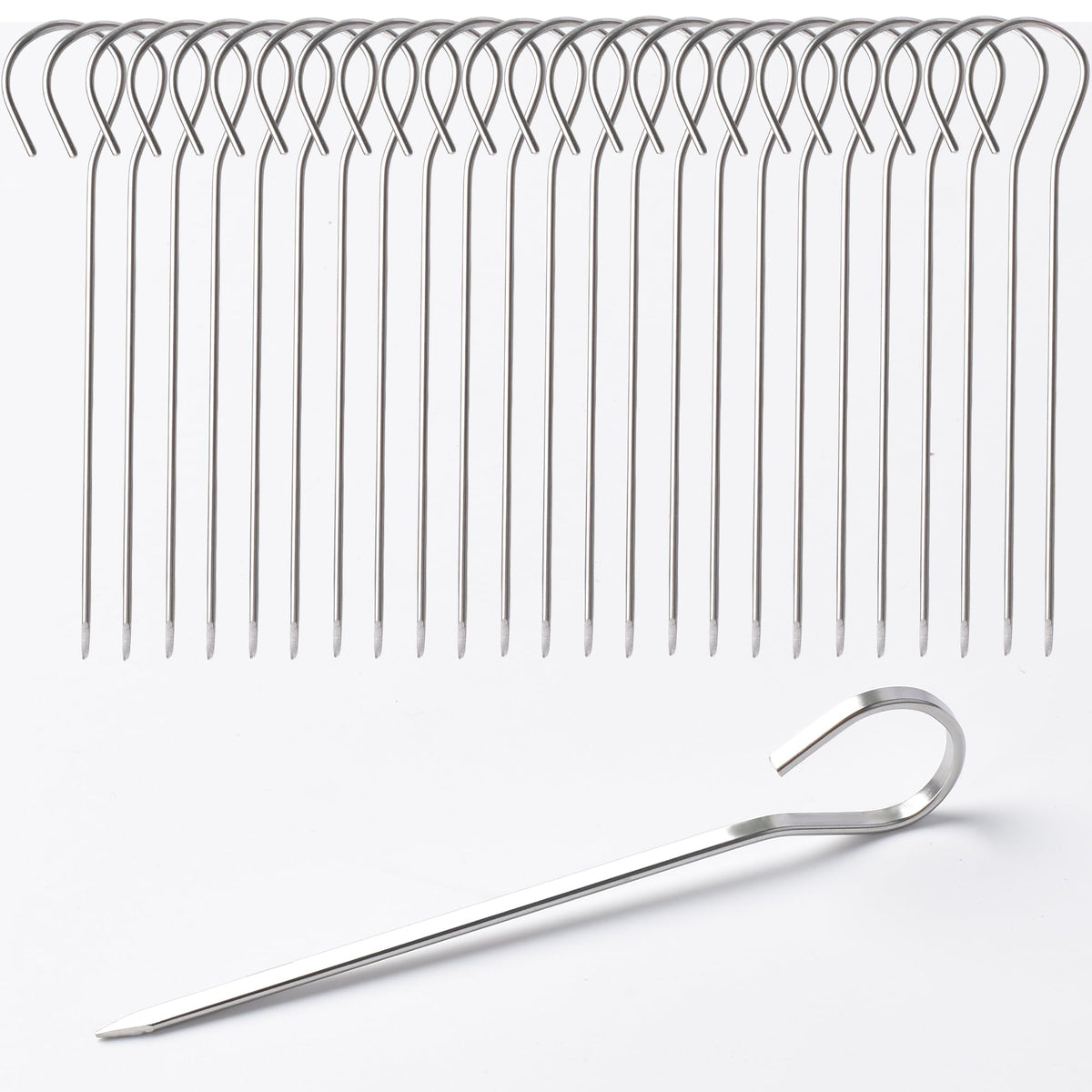 HONSHEN flat skewers 4.75-inch pack ready for grill-ready small bites.