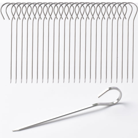 HONSHEN flat skewers 4.75-inch pack ready for grill-ready small bites.