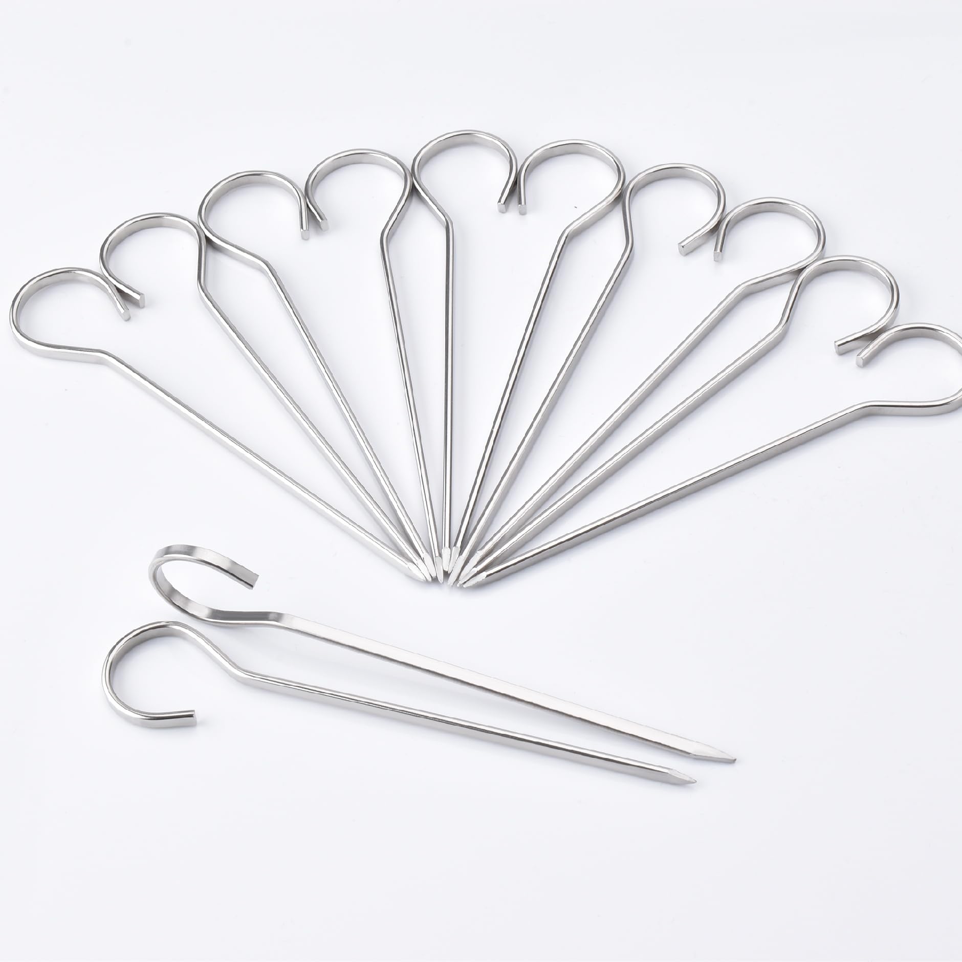 HONSHEN flat skewers 4.75 inch—durable stainless steel for even grilling
