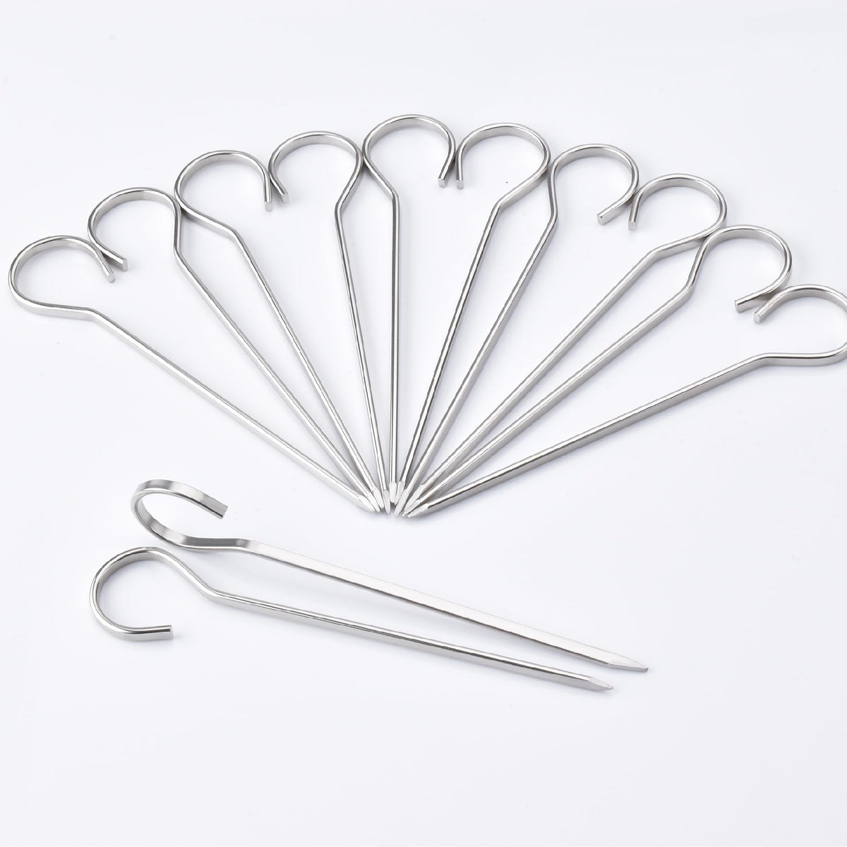 HONSHEN flat skewers 4.75 inch—durable stainless steel for even grilling
