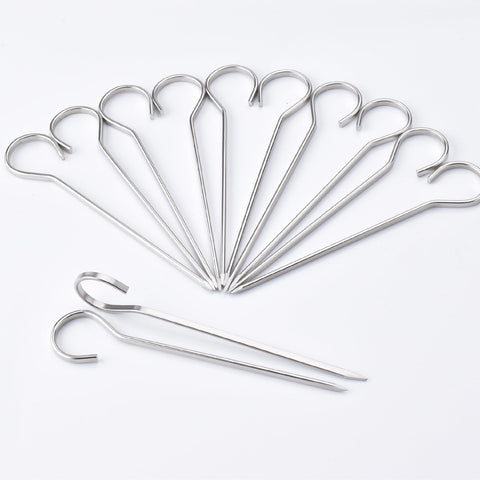 HONSHEN flat skewers 4.75 inch—durable stainless steel for even grilling