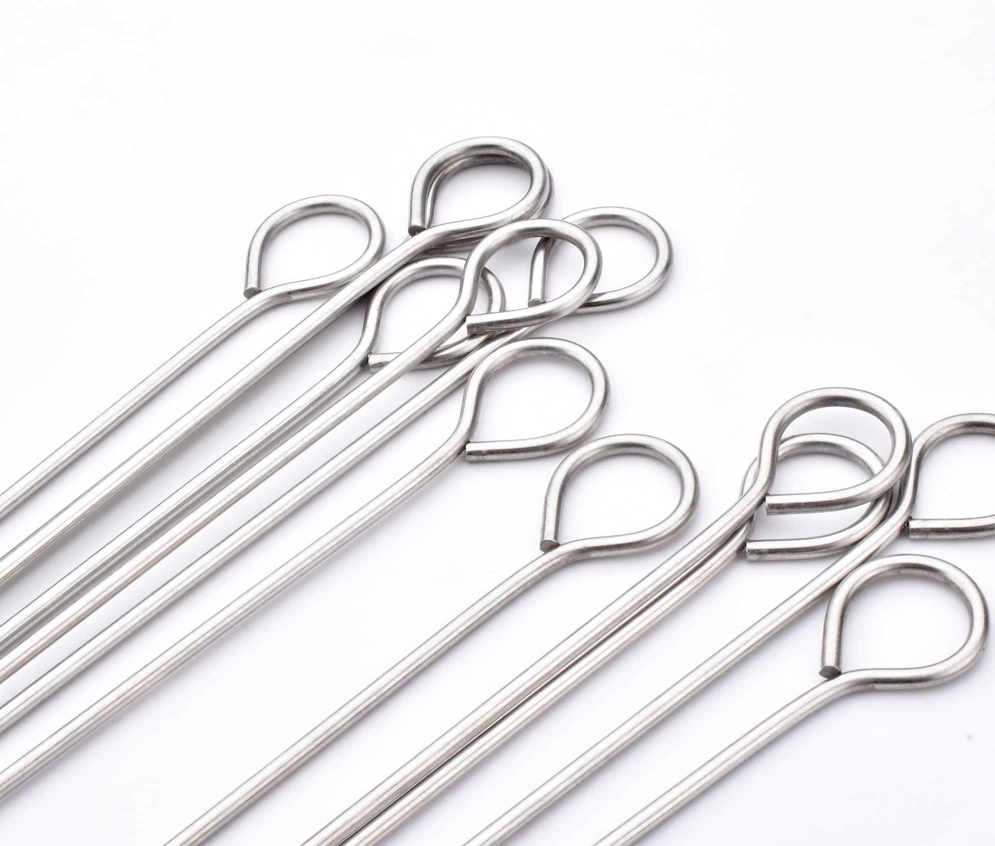 HONSHEN skewers with ring-tip design, ideal for grilling chicken, shrimp, and beef.