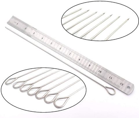 HONSHEN outdoor grilling accessory set with durable stainless skewers.