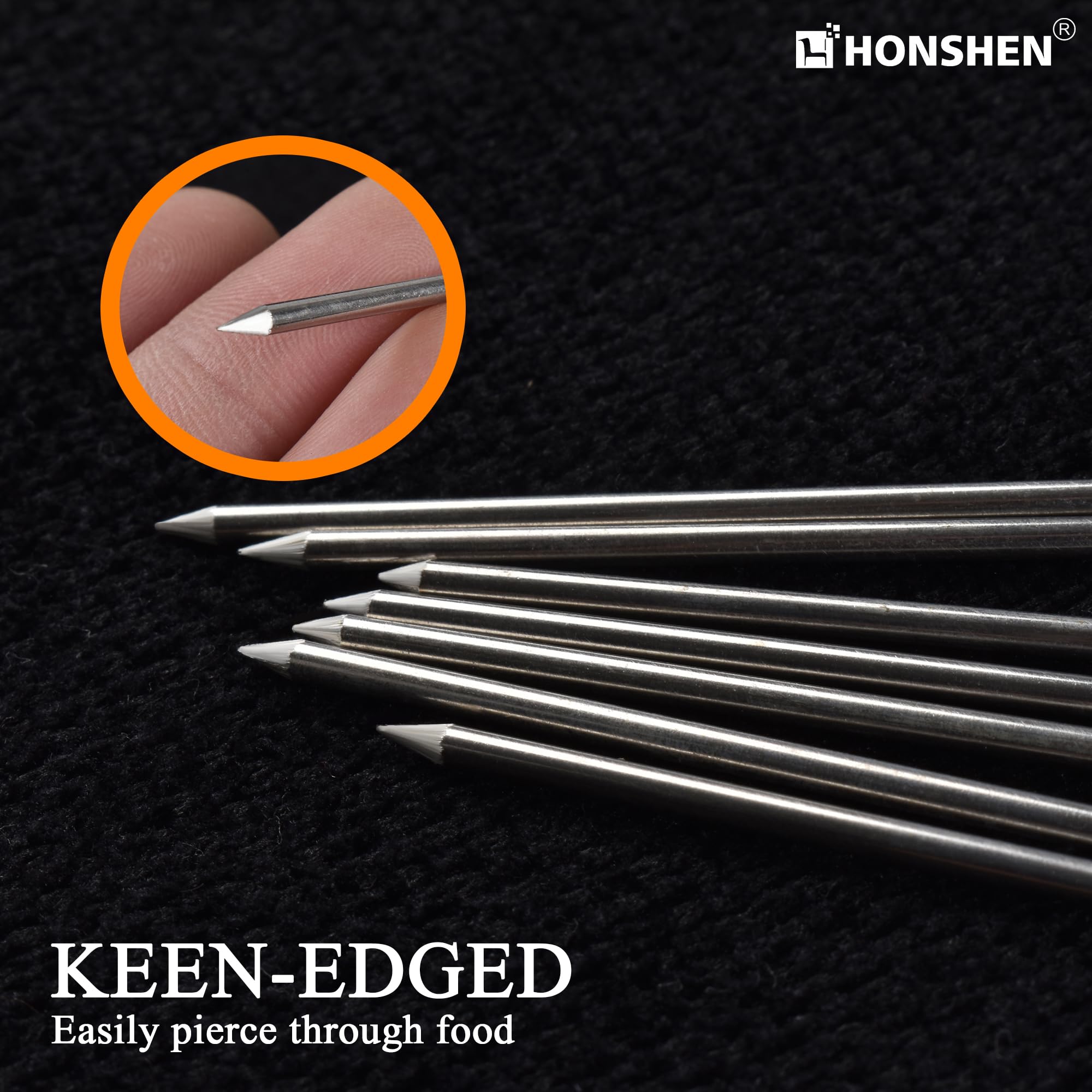 HONSHEN turkey lacers 6-inch stainless steel ideal for securing poultry.