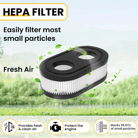 HONSNKS filter installed on a mower demonstrating quick, tool-free replacement.