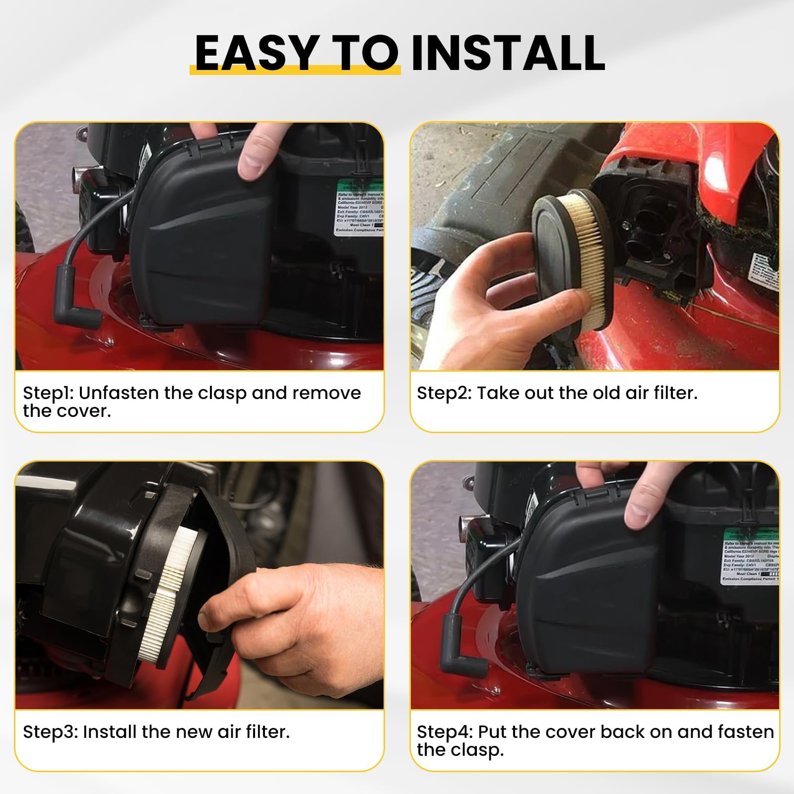 HONSNKS four filters in a pack ready for routine maintenance.