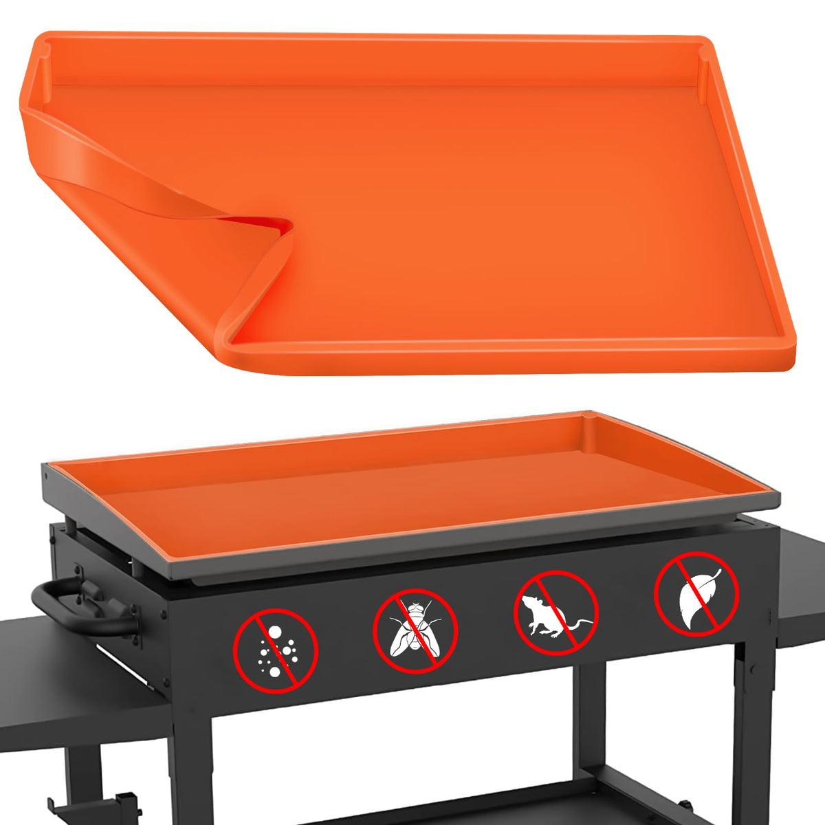 HONSREO 36in griddle mat with full wrap orange protects Blackstone surface