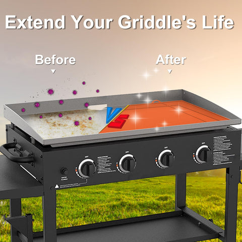 HONSREO full protection guards griddle surface from scratches