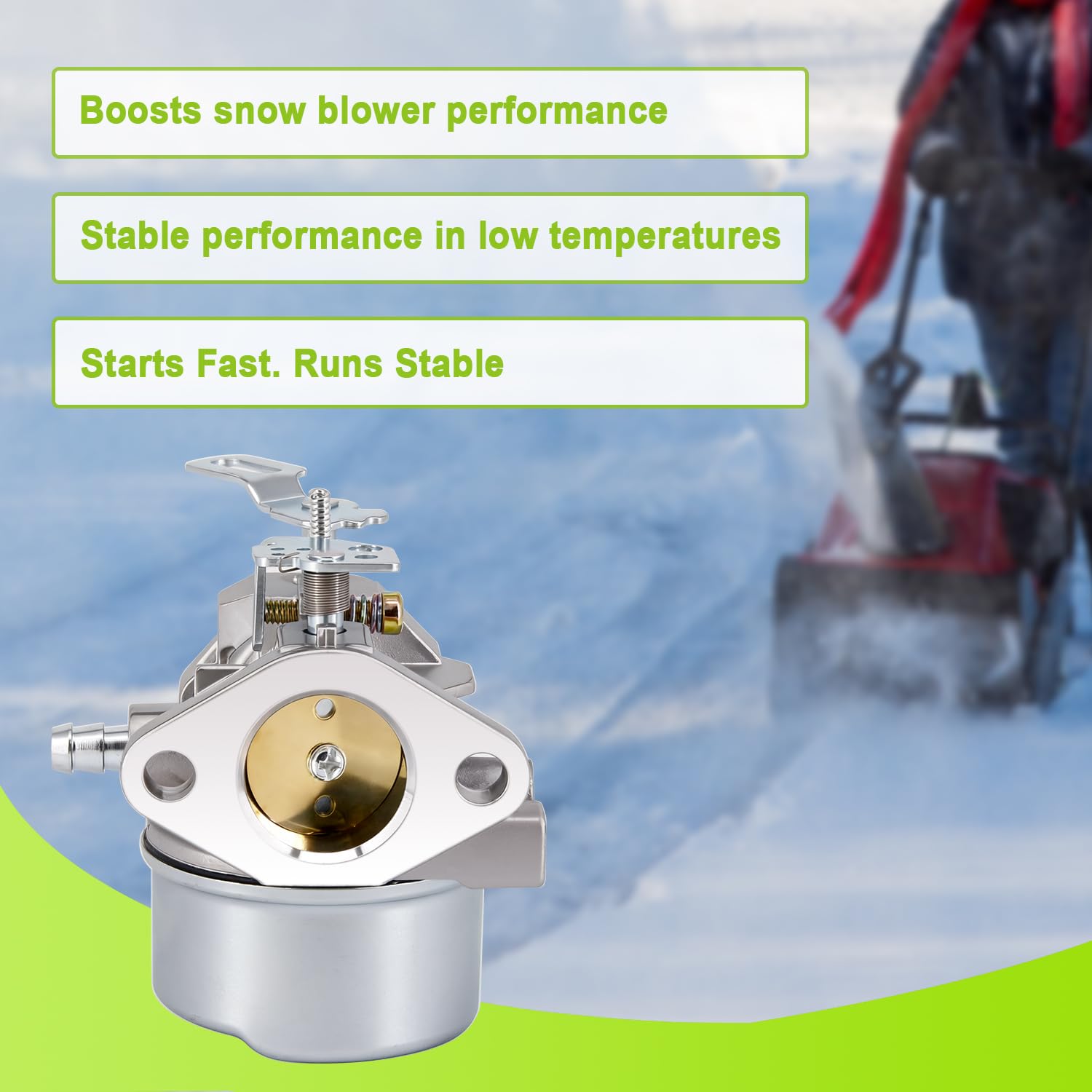 HOOAI carburetor with corrosion-resistant components, long life in harsh winter conditions.