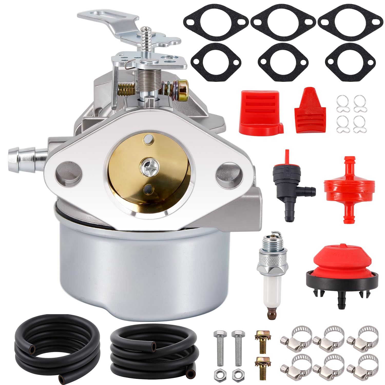 HOOAI carburetor for Tecumseh 8hp engine, precise fuel metering for reliable starts.