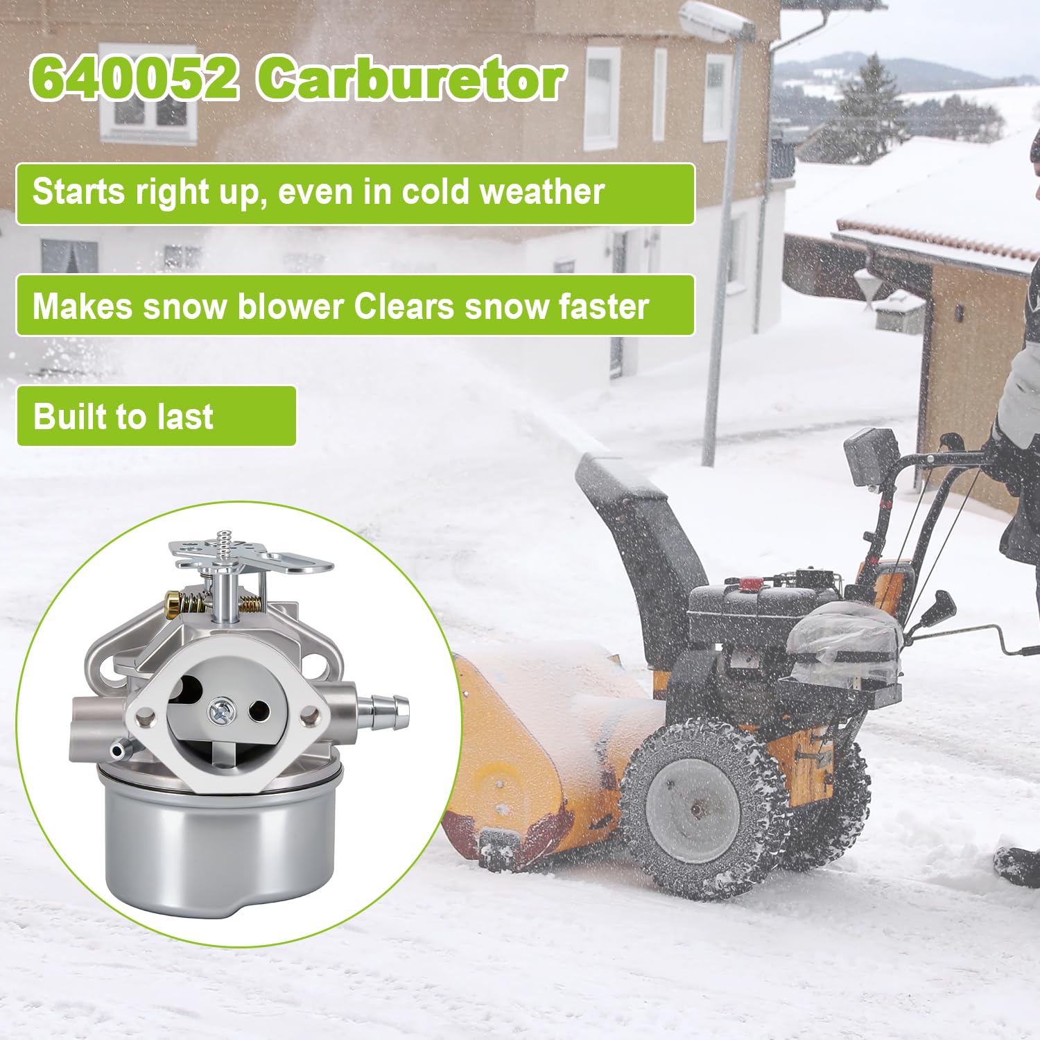 HOOAI carburetor installed on Tecumseh 9-10hp, easy installation and durable performance.