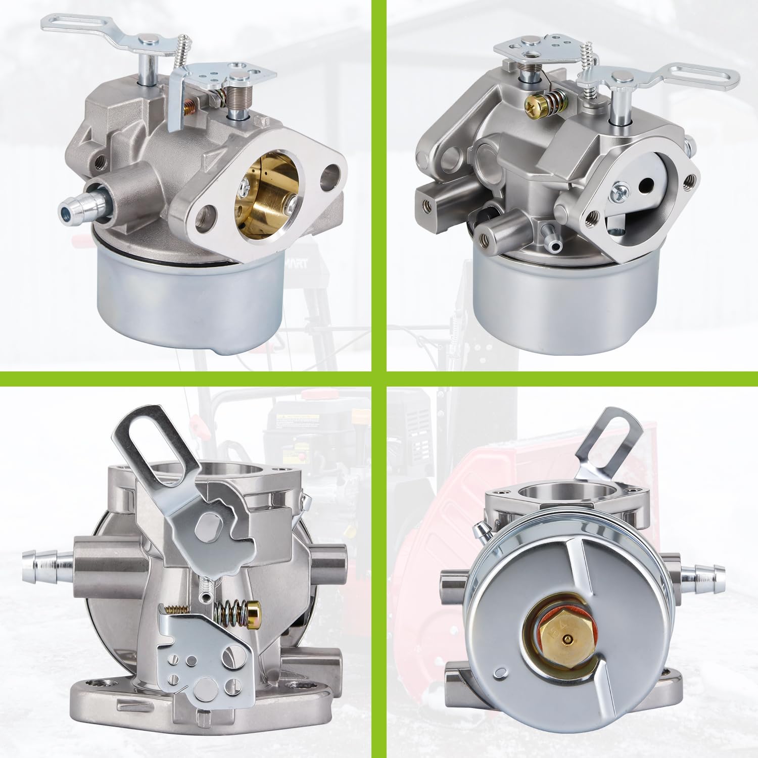 HOOAI replacement carburetor for snow blowers, supports reliable cold-weather starts.