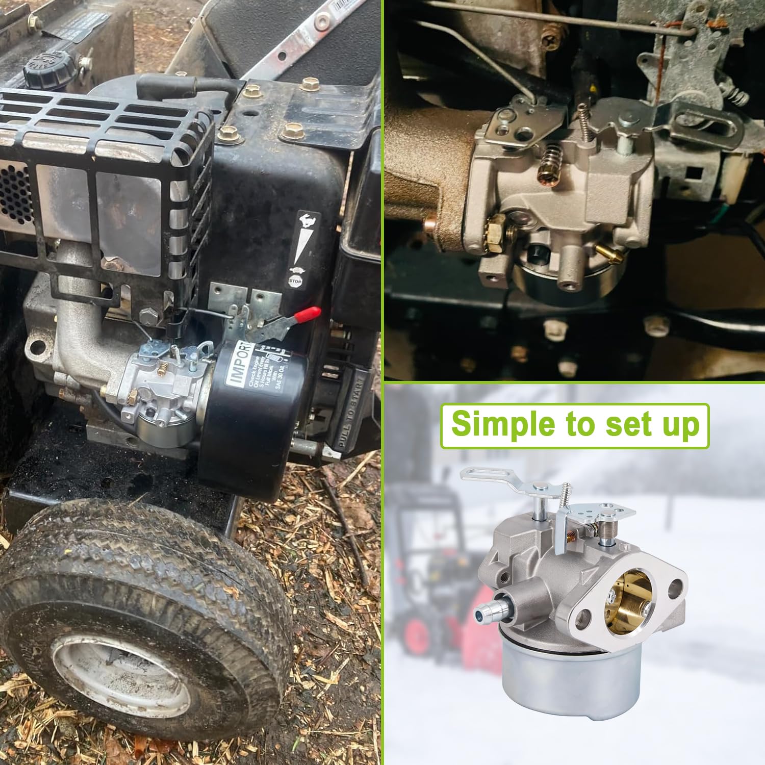 HOOAI Tecumseh engine carburetor, kit-ready packaging for quick swaps.