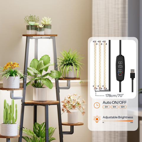 HOOBRO 3-head adjustable grow light enables flexible plant care