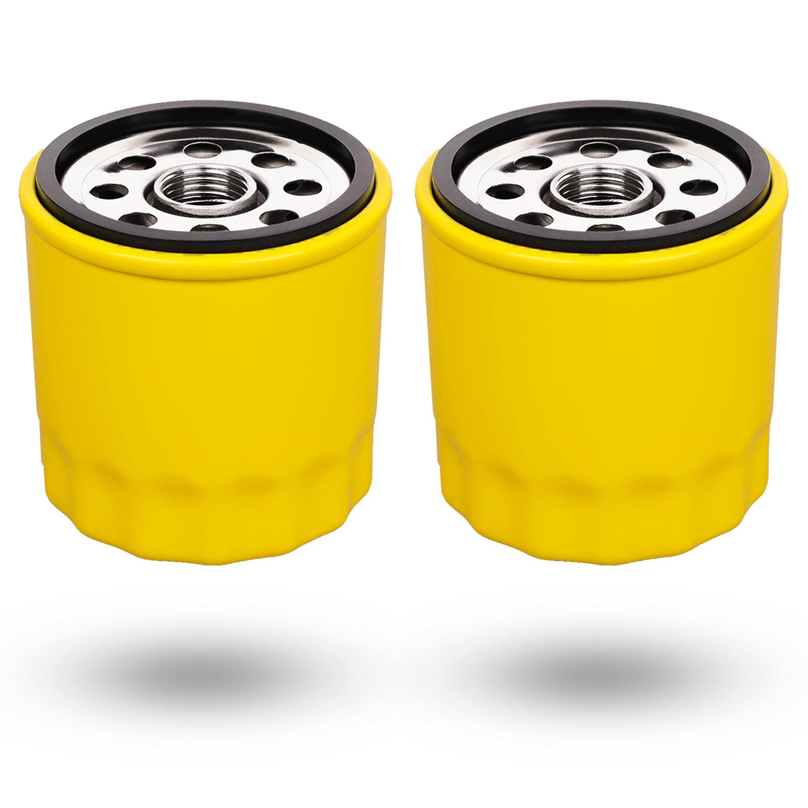HOODELL 2-pack oil filter side view, featuring expanded capacity for Kohler engines.
