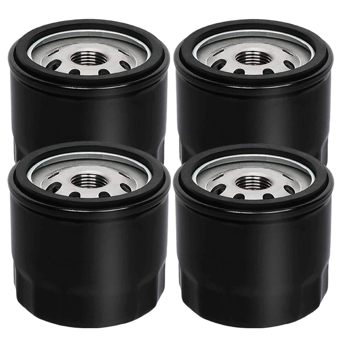 HOODELL four-pack oil filter for Kohler engines, ready for easy maintenance and reliable filtration.