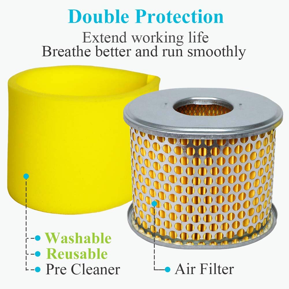 HOODELL air filter size 4-inch by 3-1/2-inch by 3-inch for precise fit.