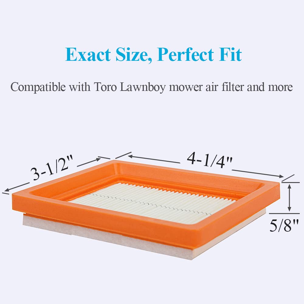 HOODELL easy-install air filter simplifies mower maintenance.