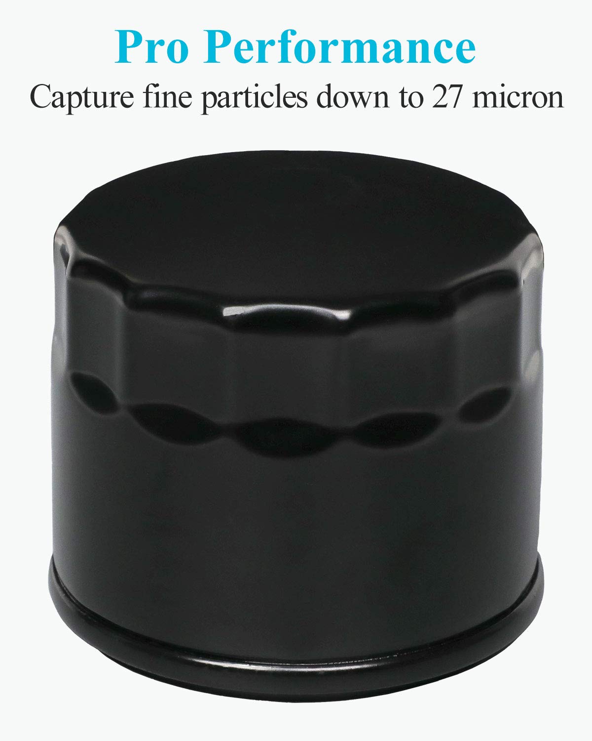 HOODELL exact-fit oil filter on Kohler engine, simplifies installation and minimizes downtime.