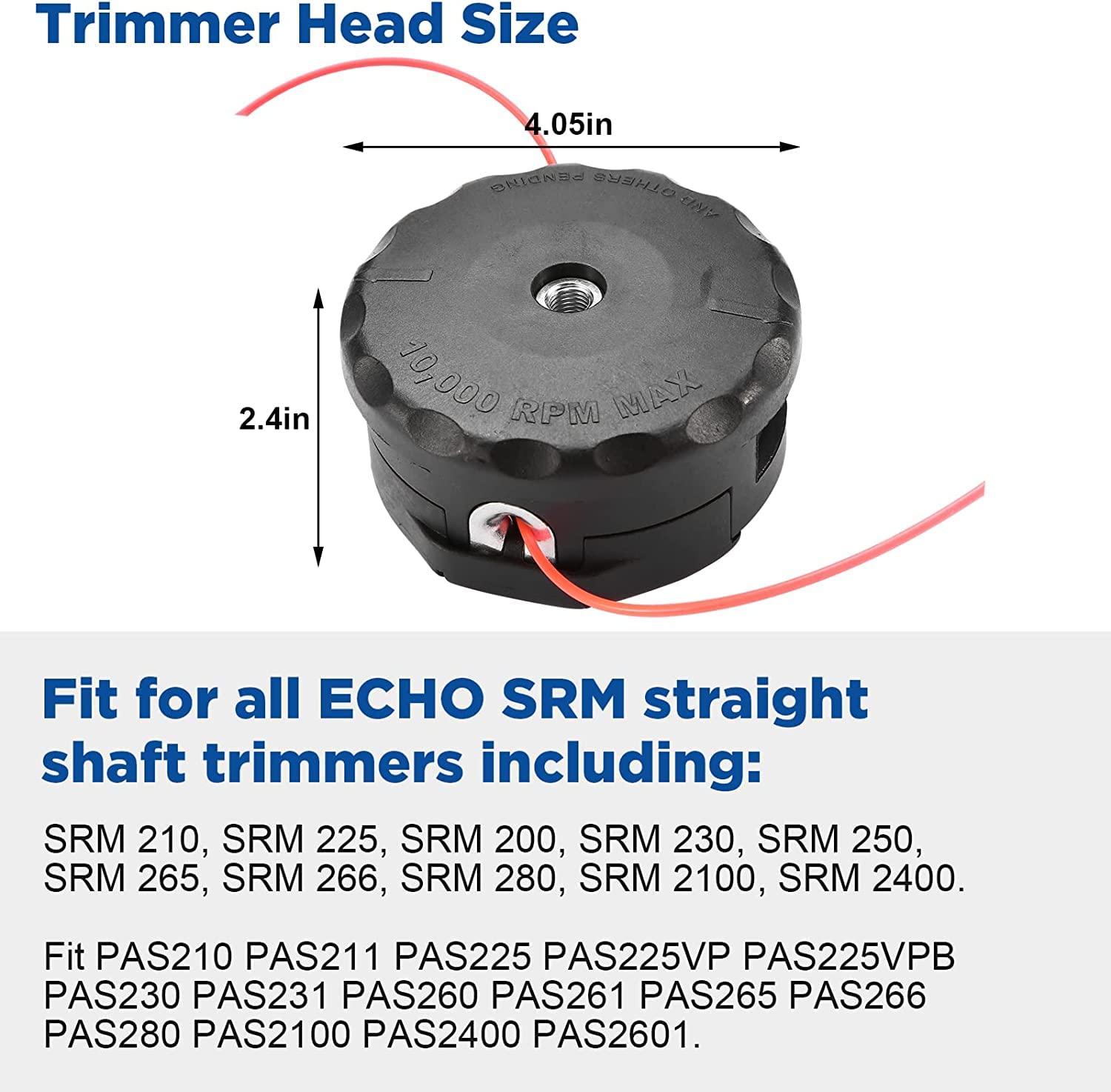 Hooetoy Echo PAS compatibility head fits PAS-210 to PAS-260 trimmers