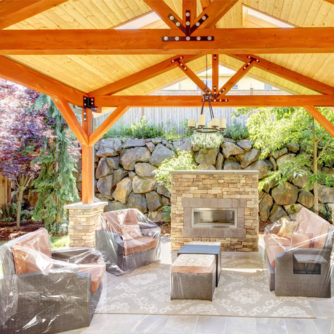 Hoolerry all-weather patio covers safeguard furniture against storms and debris.