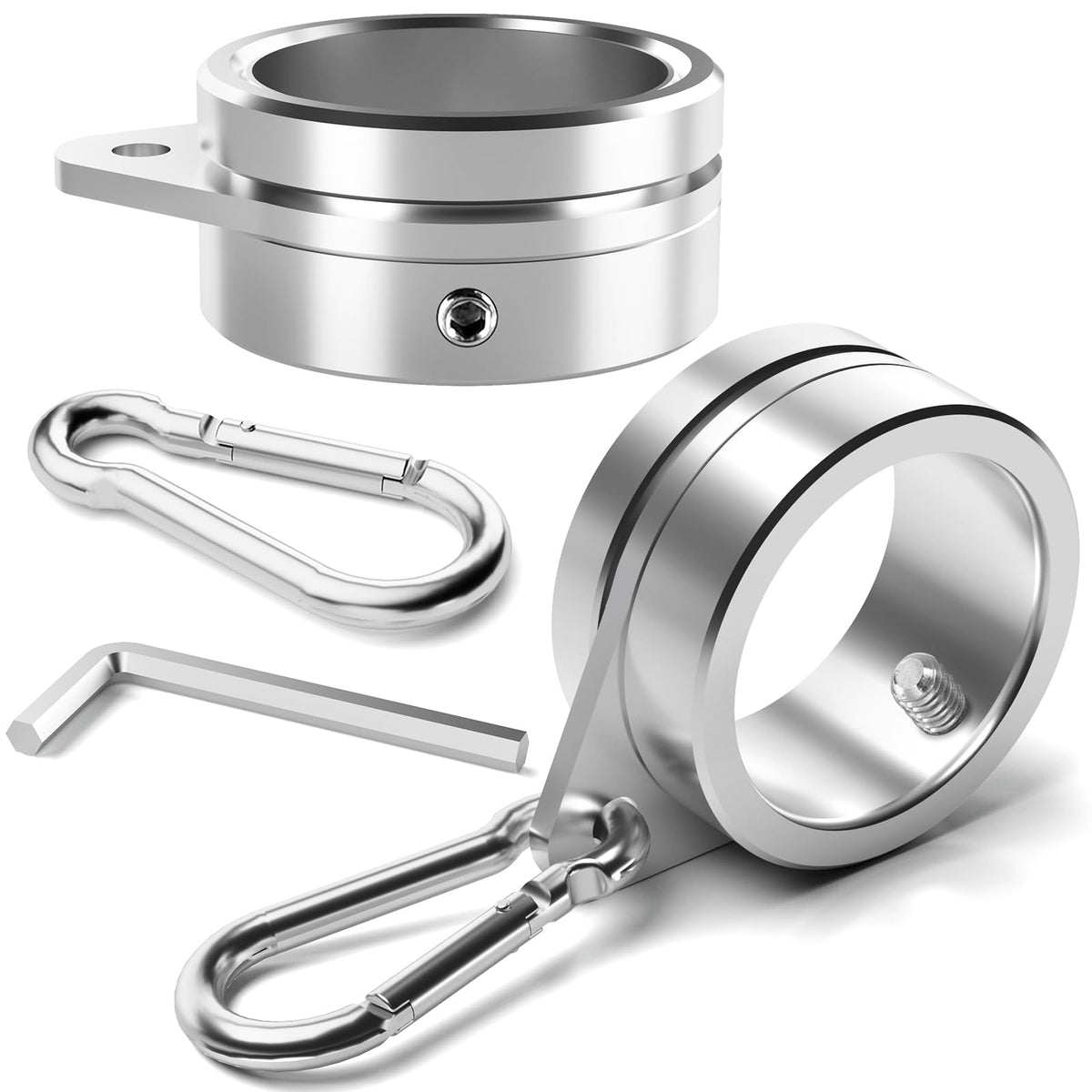 HOOPLE 1.5-inch flag pole rings with anti-wrap design prevent tangling in wind.