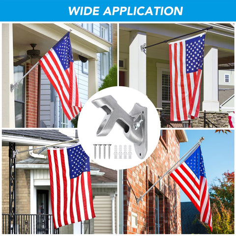 HOOPLE 45-degree upward flag mount showcasing outdoor presentation