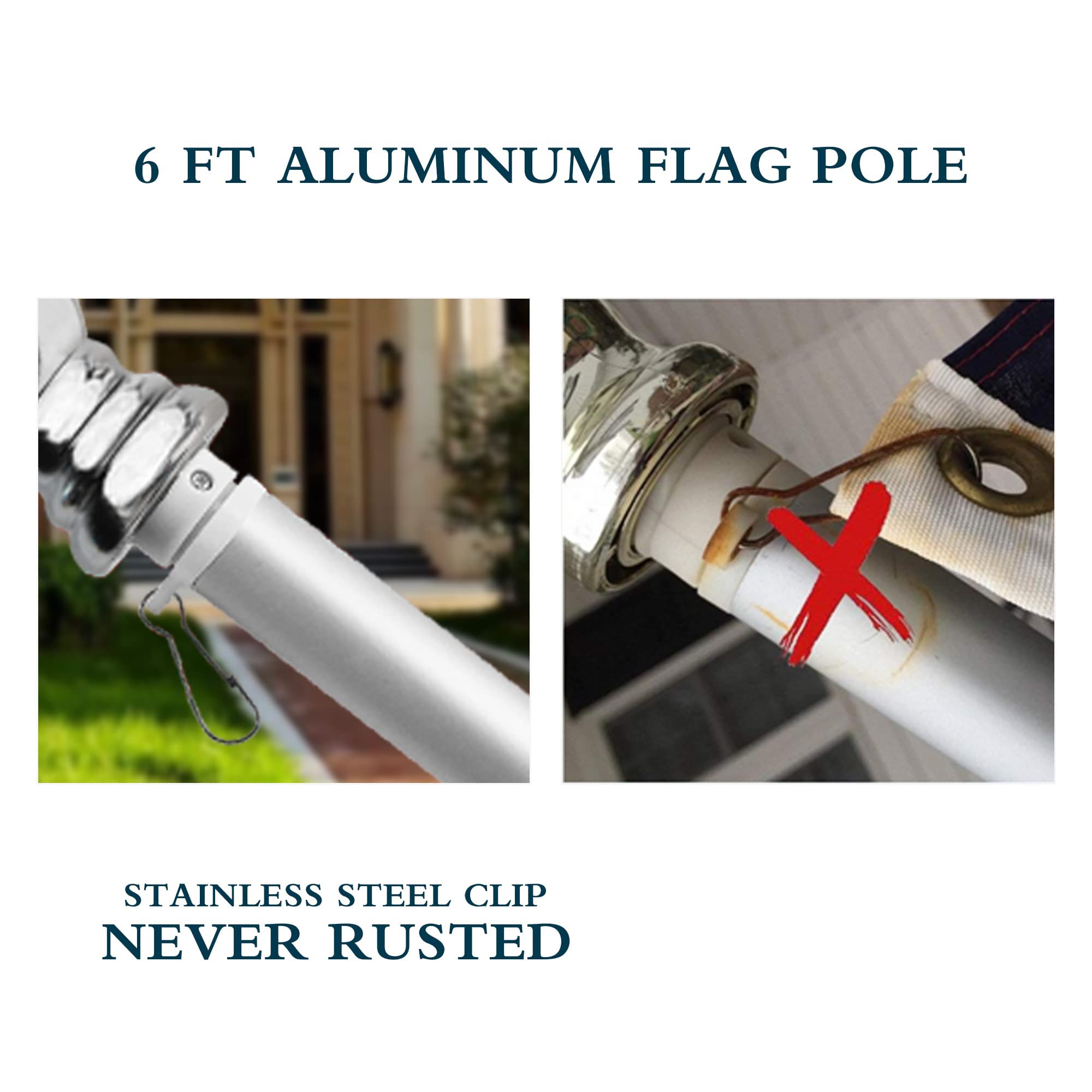 HOOPLE top spins on ball bearings to reduce tangling and promote even flag display.