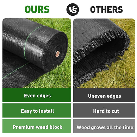 HOOPLE breathable weed blocker fabric allows air and water to reach roots