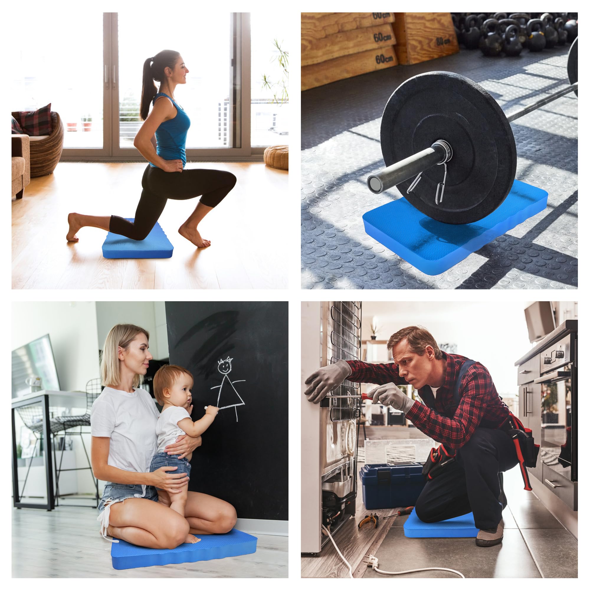 HOOPLE high-density foam kneeling pad resists compression for long-lasting use.