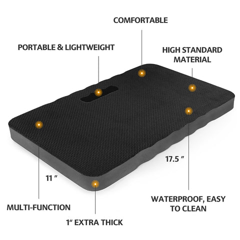 HOOPLE kneeling pad side view with built in handle for easy transport.