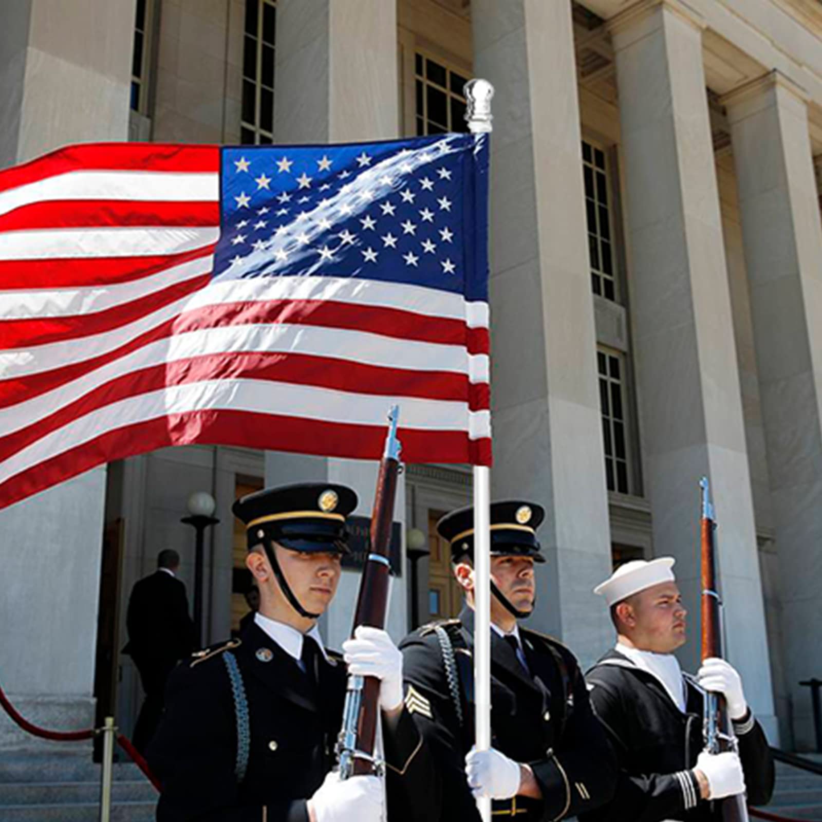 HOOPLE flag pole fits 2x3 ft flags for home displays.