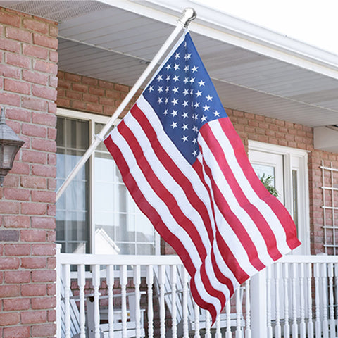 HOOPLE flag pole fits 3x5 ft flags for larger seasonal banners.