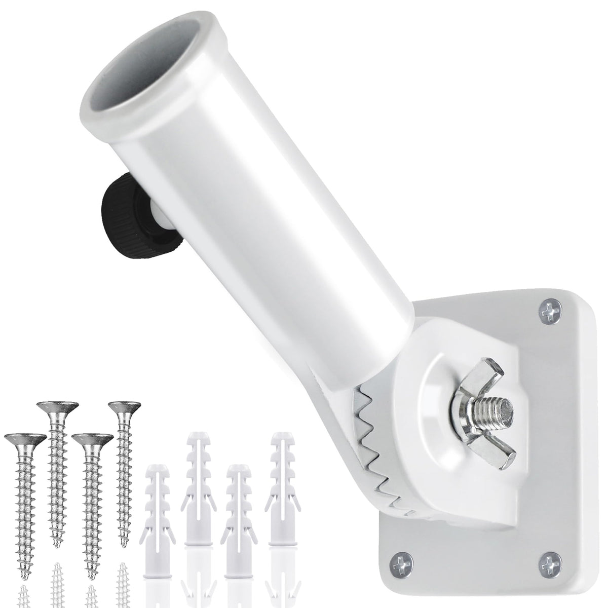 HOOPLE flag pole holder mounted on exterior wall for sturdy outdoor display
