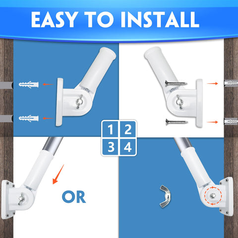 HOOPLE multi use flag pole bracket for walls roofs or vehicles
